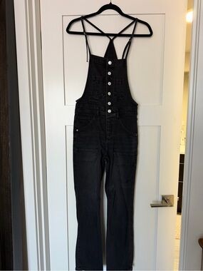 Anthropologie Pilcro Black Denim Women's Overalls Jumpsuit
